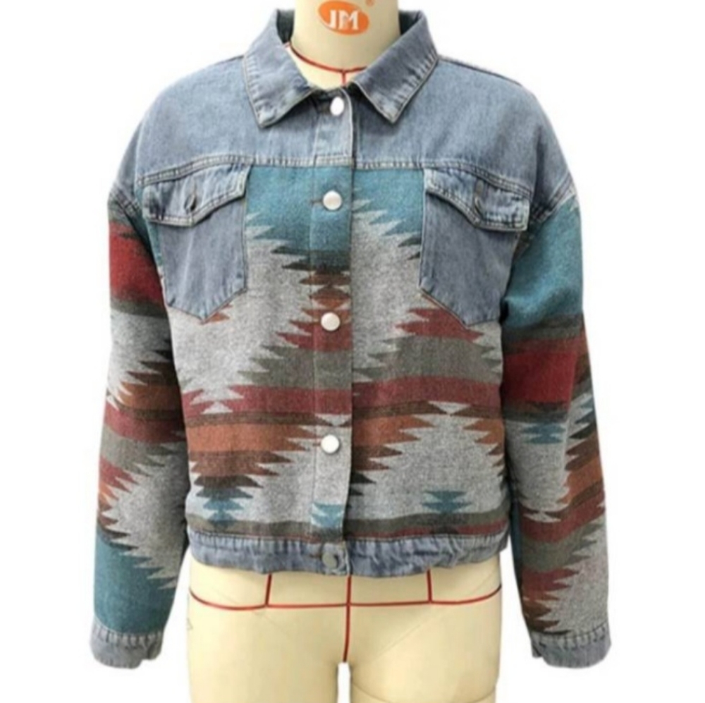 Women patchwork jacket
